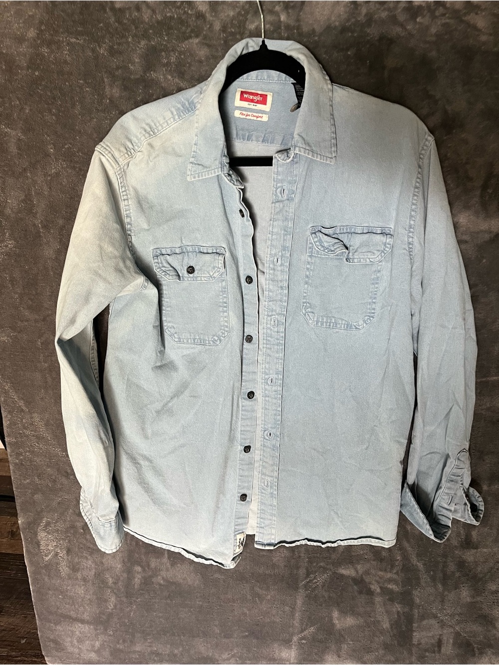 Wrangler Light Wash Denim Shirt Jacket
